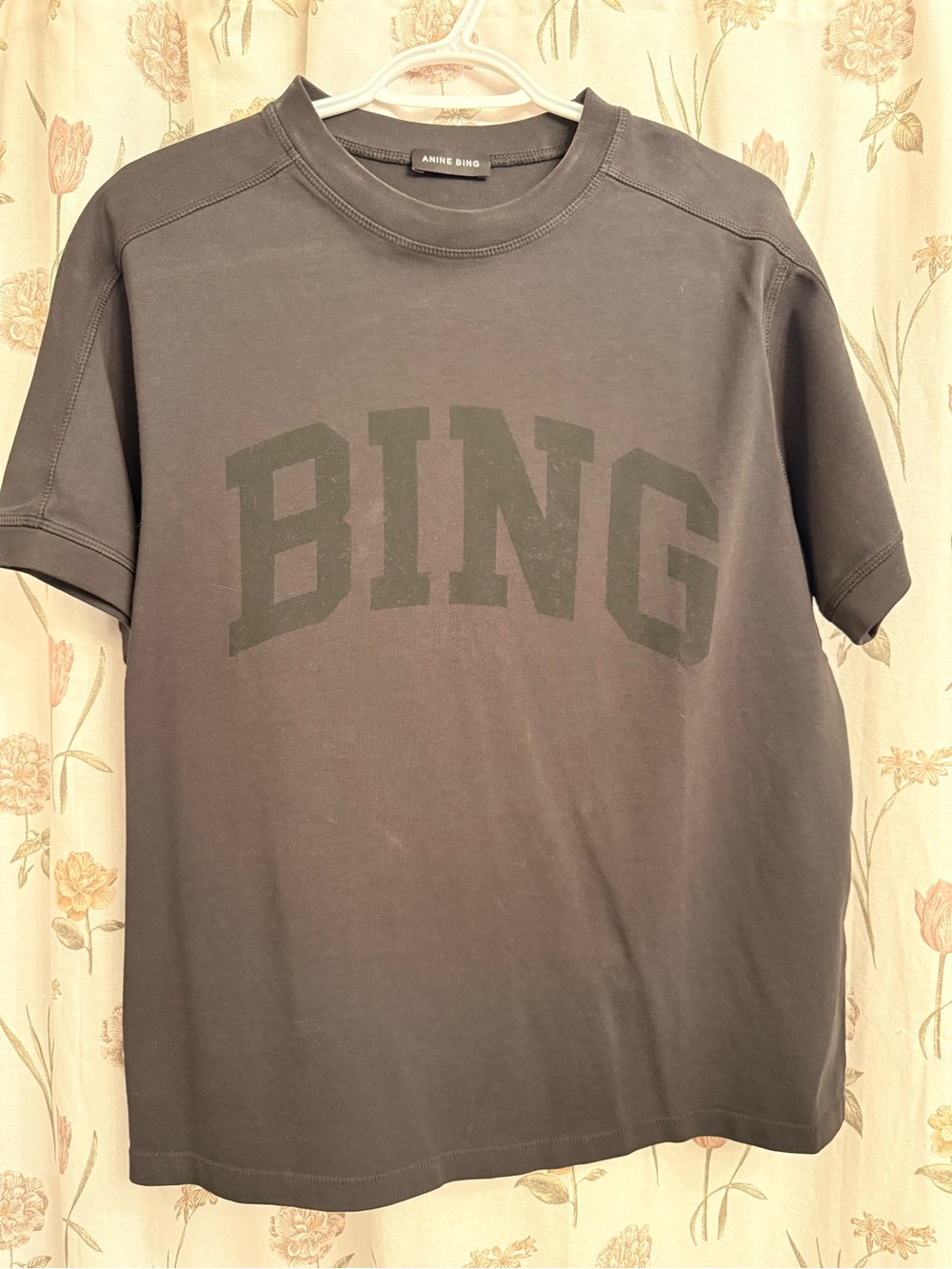 Anine Bing women’s Short Sleeve Tee — washed black